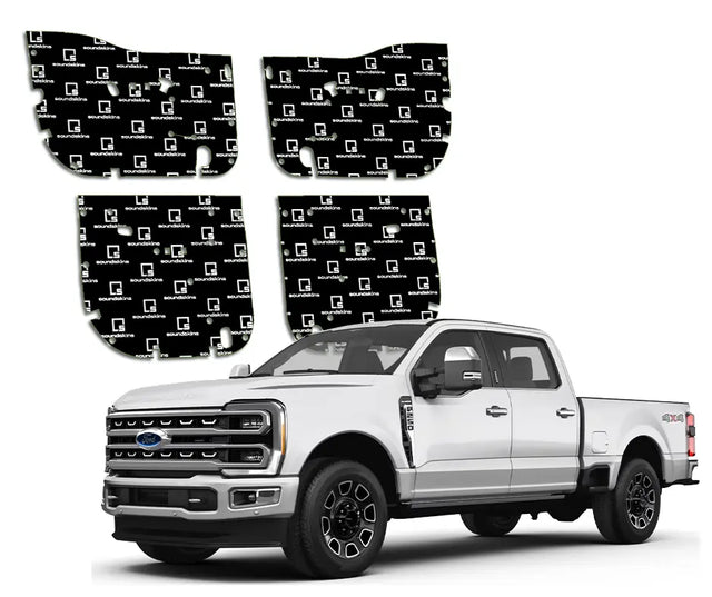 SoundSkins | 2023+ Ford Super Duty 4-Door Sound Deadening Vehicle Specific Kit | SSK-F2504DRV2 | 3 Layers (Acoustic Foam, Foil, Rubber Butyl), 30 sq ft SoundSkins Global