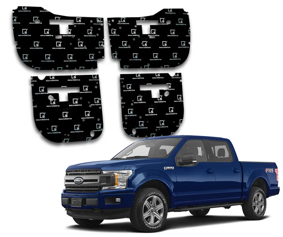 SoundSkins | 2015-2020 Ford F-150 4-Door Sound Deadening Vehicle Specific Kit | SSK-F1504DR | 3 Layers (Acoustic Foam, Foil, Rubber Butyl), 30 sq ft SoundSkins Global