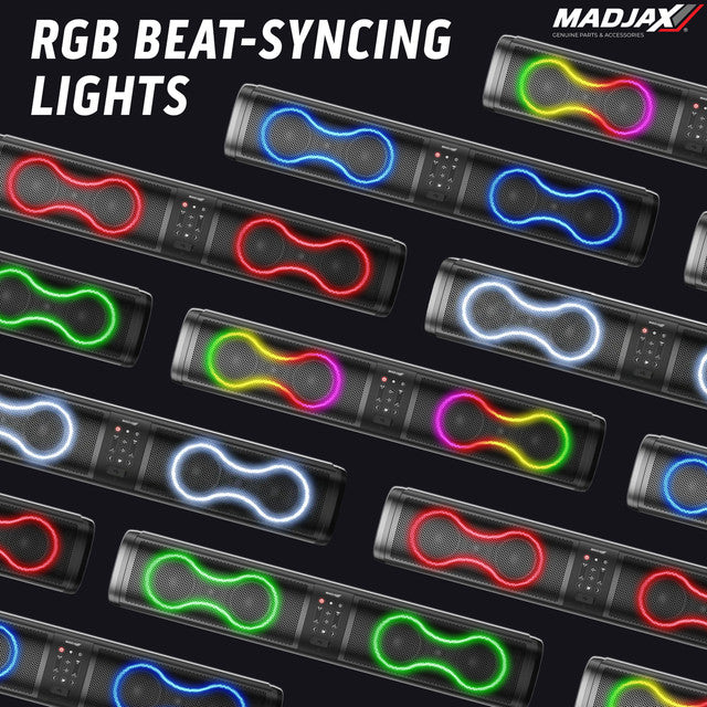 MadJax Decibel 26-Inch Golf Cart Soundbar with Bluetooth, RGB Lights & 500W Audio