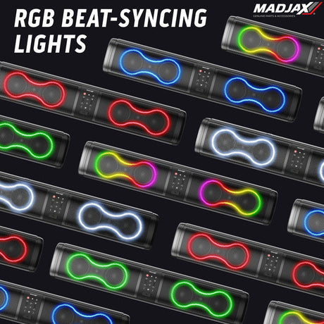 MadJax Decibel 26-Inch Golf Cart Soundbar with Bluetooth, RGB Lights & 500W Audio