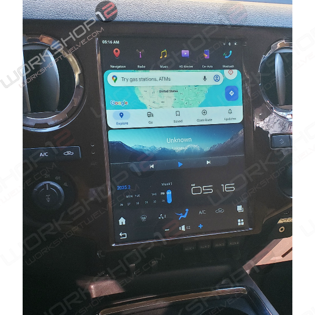 Ford F-250/350 & F-450/650 2009-2014 Workshop 12 Tesla-Style Screen Workshop 12