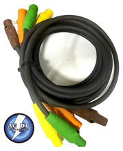 2/0 SC CABLE 4 WIRE 300 AMP 480v M/F HUBBELL SERIES 16 CAM LOCK 25' EA AC/DC WIRE AND SUPPLY