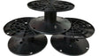 LOT OF 45 Black Plastic Spool Cable Wire Reel 6 1/2 " Dia x 3" H WITH 3/4 ARBOR REEL OPTIONS
