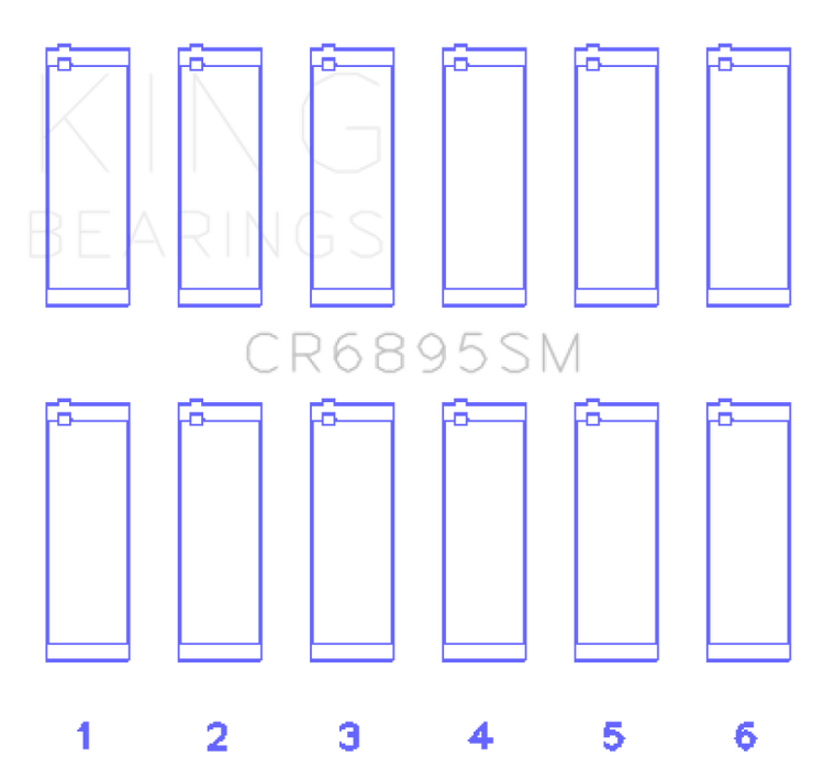 King Engine Bearings Ford Ecoboost 3.5L V6 (Size +0.50mm) Connecting Rod Bearing Set