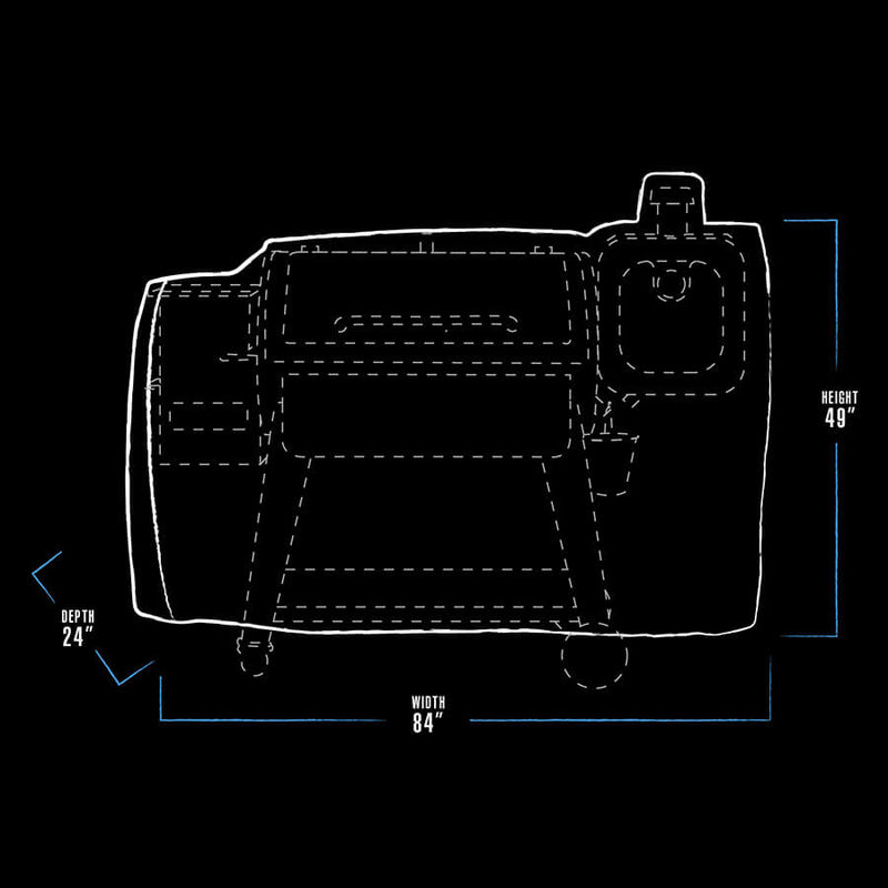 1000 Series with Side Smoker Grill Cover