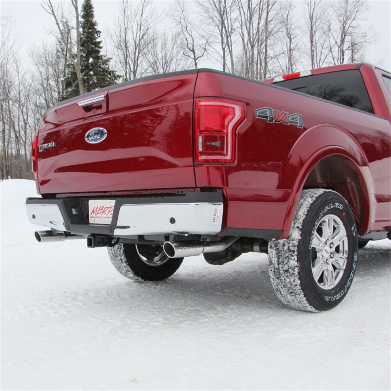 MBRP 2015 Ford F-150 5.0L 3in Cat Back Dual Split Rear Exit T409 Exhaust System