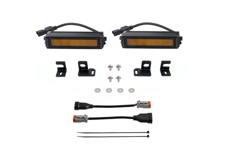 Diode Dynamics 2024+ Toyota Tacoma SS6 LED Fog Light Kit - Amber Wide