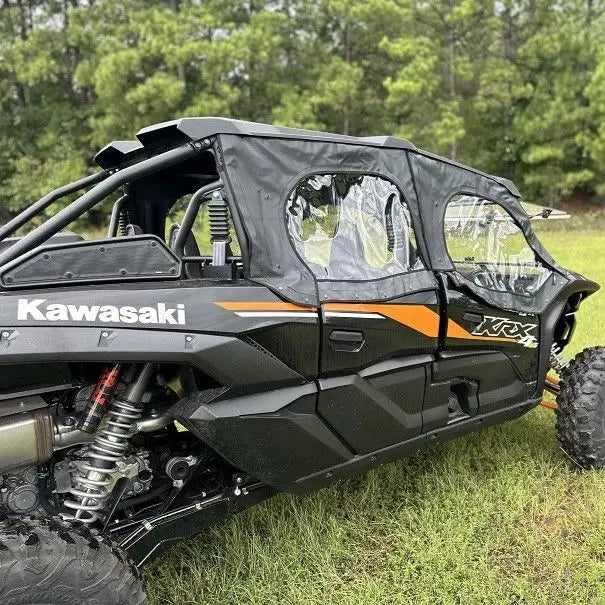 Falcon Ridge KAW-KRX4-SDK01-Z Kawasaki Teryx KRX 4 soft doors - installed view