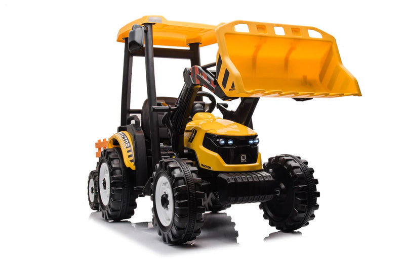 24V Children's Ride on Excavator Tractor with Trailer - Battery-Powered Electric Vehicle Plaything