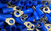 Blue 16-14 Gauge Wire Ring Terminals Vinyl Connectors Eyelet - YOU CHOOSE SIZE - Unbranded
