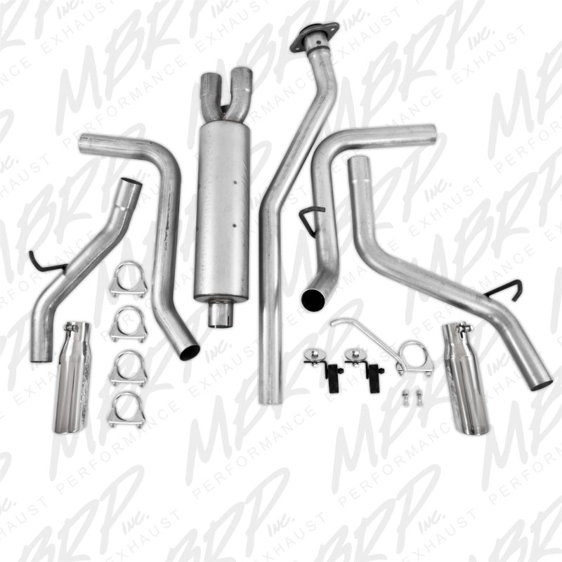 MBRP 2003-2007 Chev/GMC 1500 Classic 4.8/5.3L EC/CC-SB Cat Back Dual Split Side