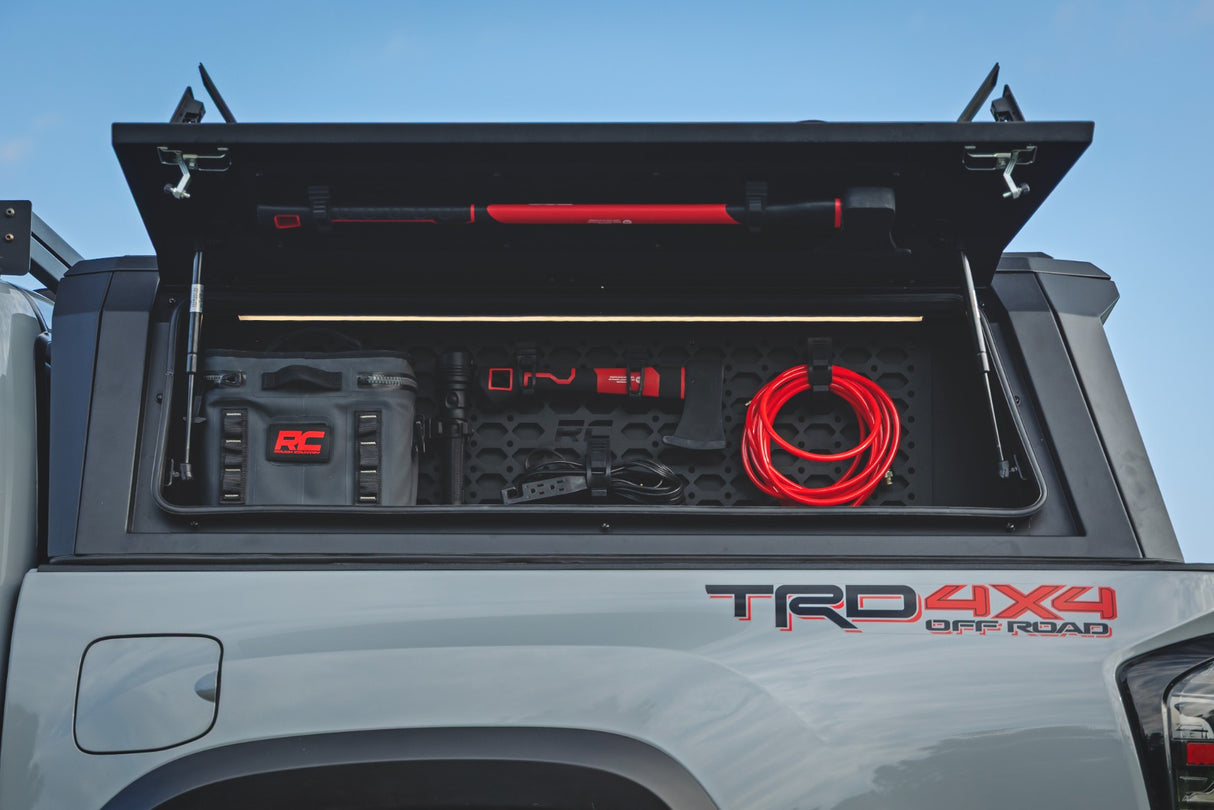 Rough Country Bed Cap Molle Panel Storage Bin for Toyota Tacoma