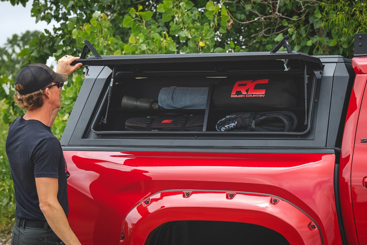 Rough Country Bed Cap Side Shelf Storage Bin Toyota Tacoma 24-26