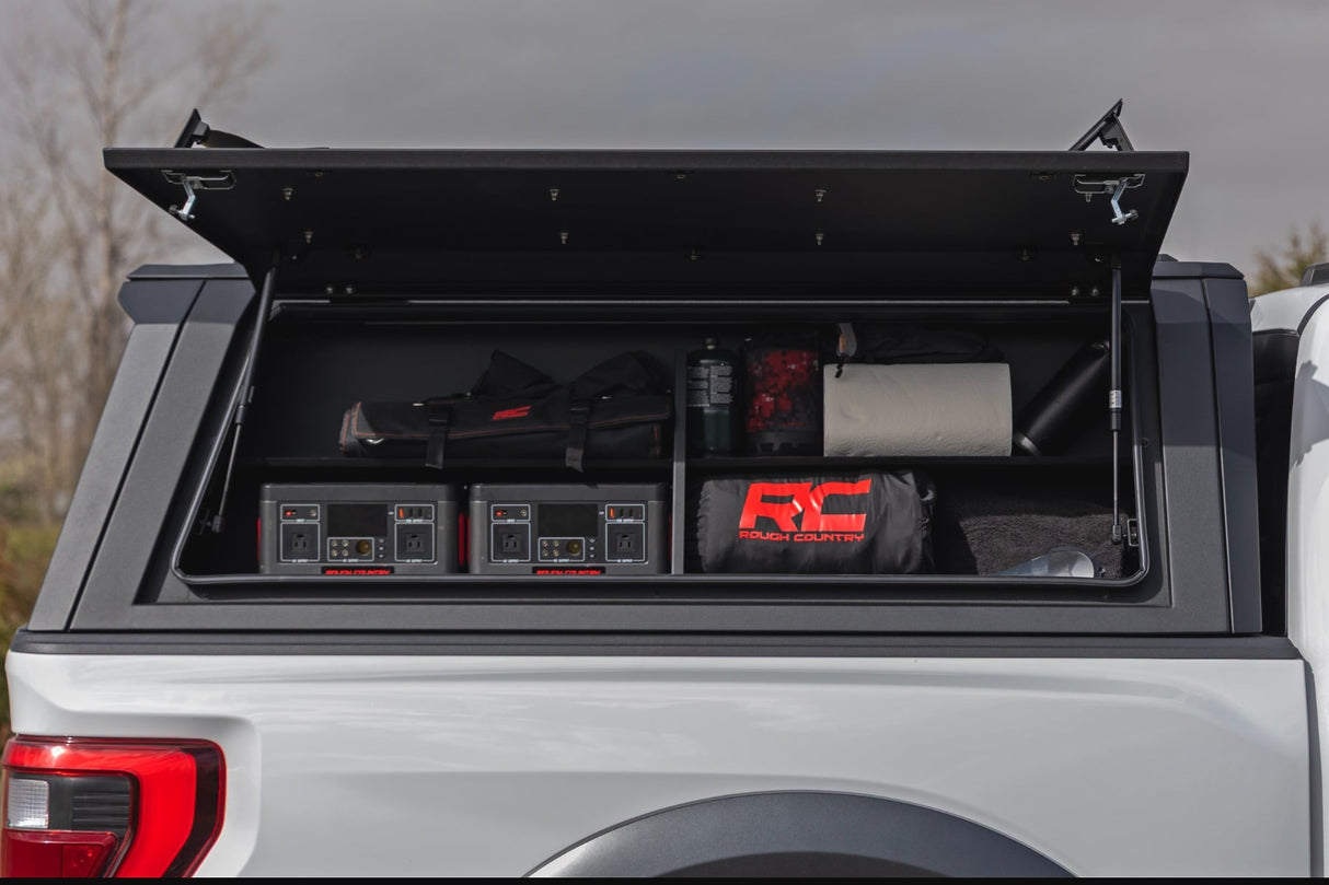 Rough Country Bed Cap Side Shelf Storage Bin Passengers Side