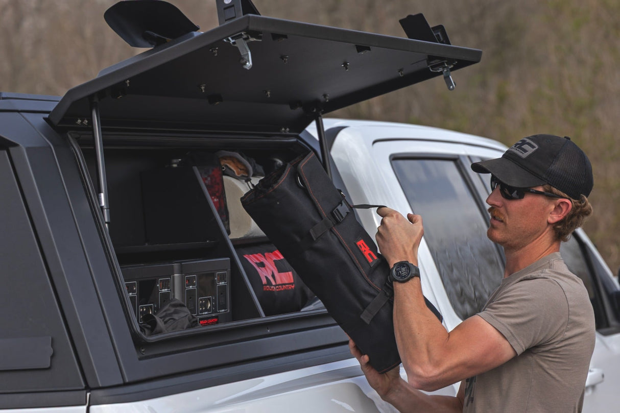 Rough Country Bed Cap Side Shelf Storage Bin Passengers Side