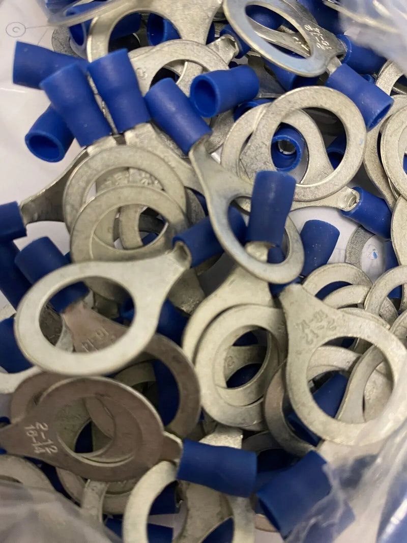Blue 16-14 Gauge Wire Ring Terminals Vinyl Connectors Eyelet - YOU CHOOSE SIZE - Unbranded