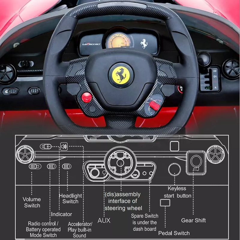 World Famous LaFerrari Edition Ferrari Electric Ride On Car For Children W/Wireless Parental Control