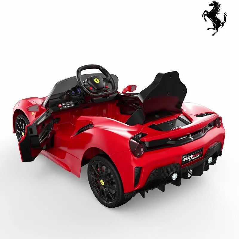 Kids Ferrari 488 Ride On Car For Children W/Wireless Parental Control
