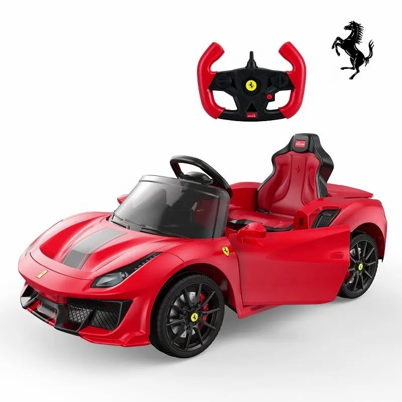 Kids Ferrari 488 Ride On Car For Children W/Wireless Parental Control