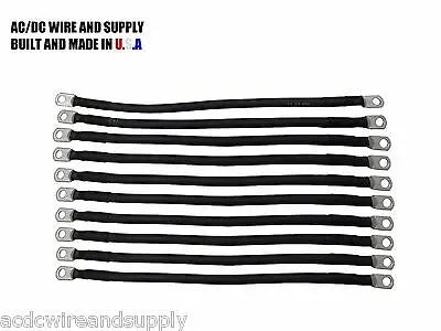 # 1 Awg HEAVY DUTY (10 pc) 14 inch SOLAR TURBINE BATTERY BANK WIRE SET U.SA MADE AC DC WIRE AND SUPPLY