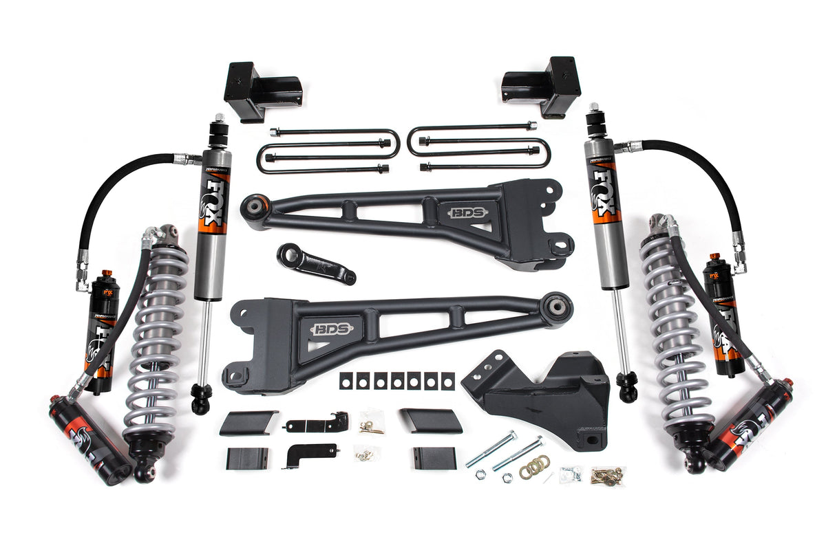 4 Inch Lift Kit w/ Radius Arms | FOX 2.5 Coilover Conversion - Performance Elite | Ford F450 Super Duty (23-26) 4WD BDS Suspension