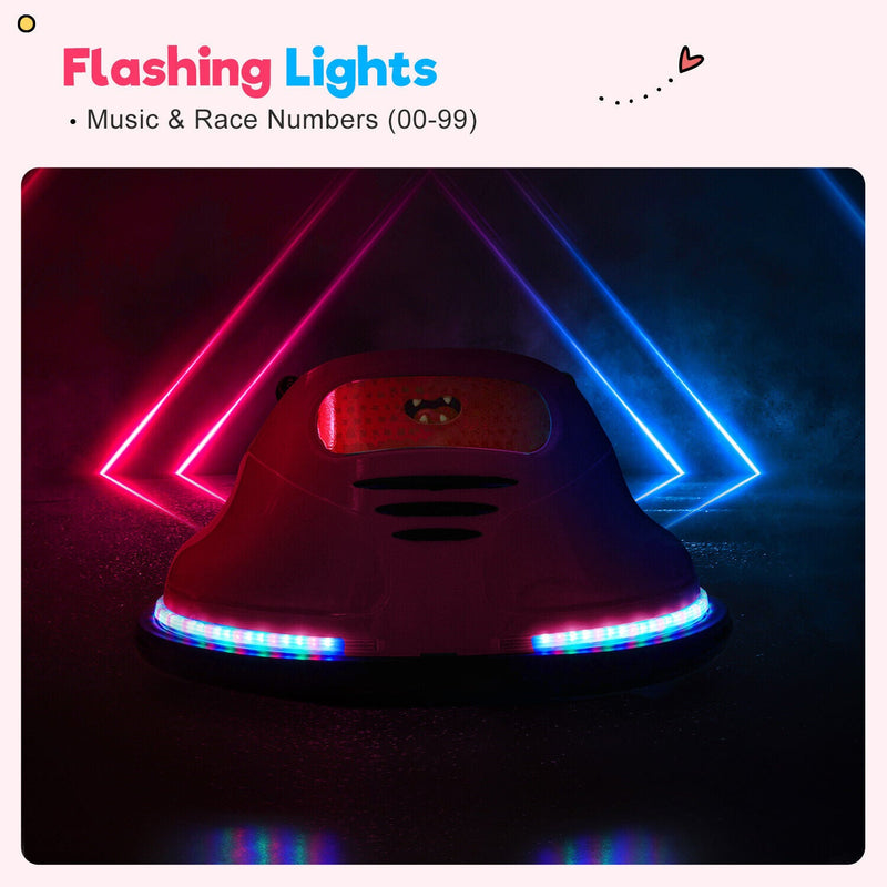 Flashy Remote-Controlled Bumper Car for Kids with Electric Ride-On Fun