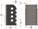 Flat Bottom Link Mount Bracket Single