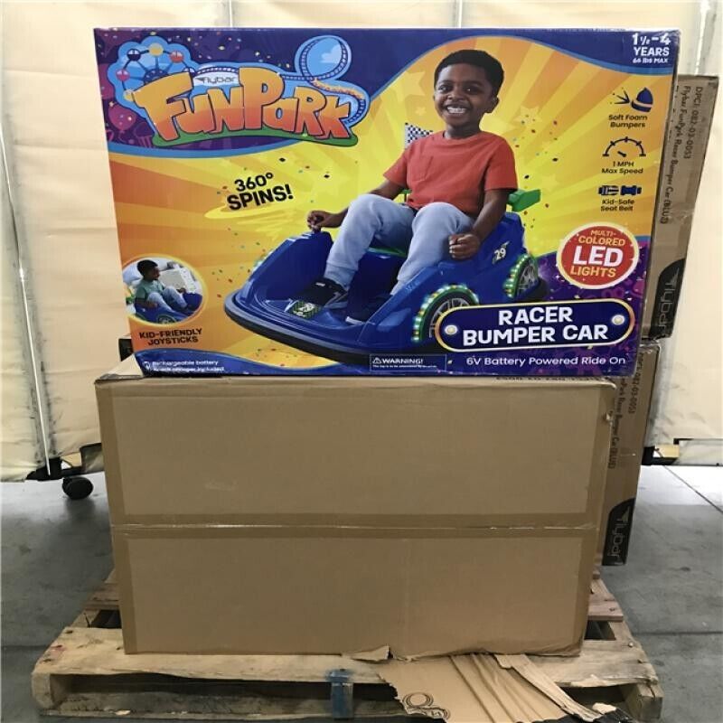 FLYBAR FUNPARK Racer BUMPER CAR Battery-Powered Ride On BUMPER CAR - Affordable Fun for All Ages!