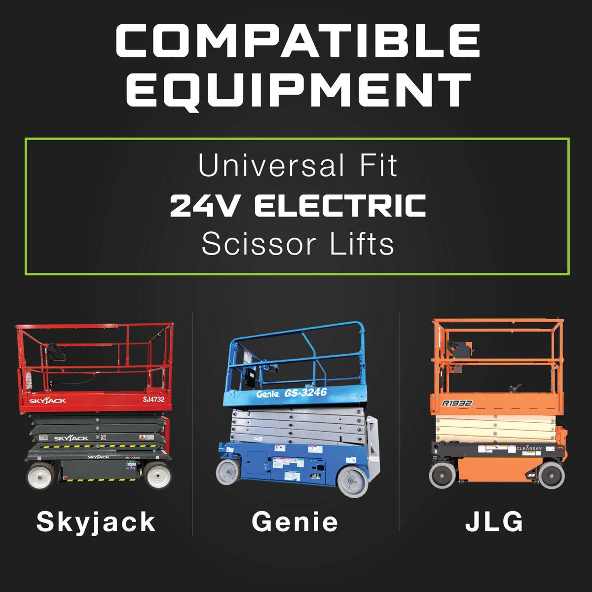 REFURBISHED - FORM 24 Volt Battery Charger for Genie Skyjack, JLG Scissor Lift, Forklift, Electric Pallet Jack, Floor Scrubber - 24V 25A