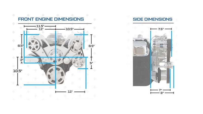 GM Big Block Compatible 632 c.i. Pro Series Engine - 815 Horsepower - Deluxe Dressed - Polished Pulley Kit - Fuel Injected