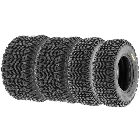SunF ATV TIRE/UTV TIRE All Terrain Golf Cart Tire 4 PR Tubeless  G003 (bundle set) SUNF