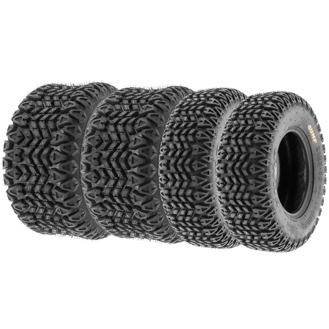 SunF ATV TIRE/UTV TIRE All Terrain Golf Cart Tire 4 PR Tubeless  G003 (bundle set) SUNF