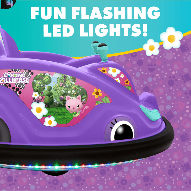 Gabby's Dollhouse Electric Bumper Car - 6V Battery Powered Ride On