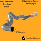 5" Downpipe-Back Full Exhaust Delete | GM/Chevy 6.6L Duramax 2007.5 -2010 LMM thedieseldudes