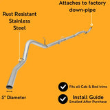 5" Down Pipe-Back Full Exhaust Delete | GM/Chevy 6.6 Duramax 2017-2023 thedieseldudes