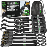 1" x 15' Ratchet Tie-Down Set (4-Pack)