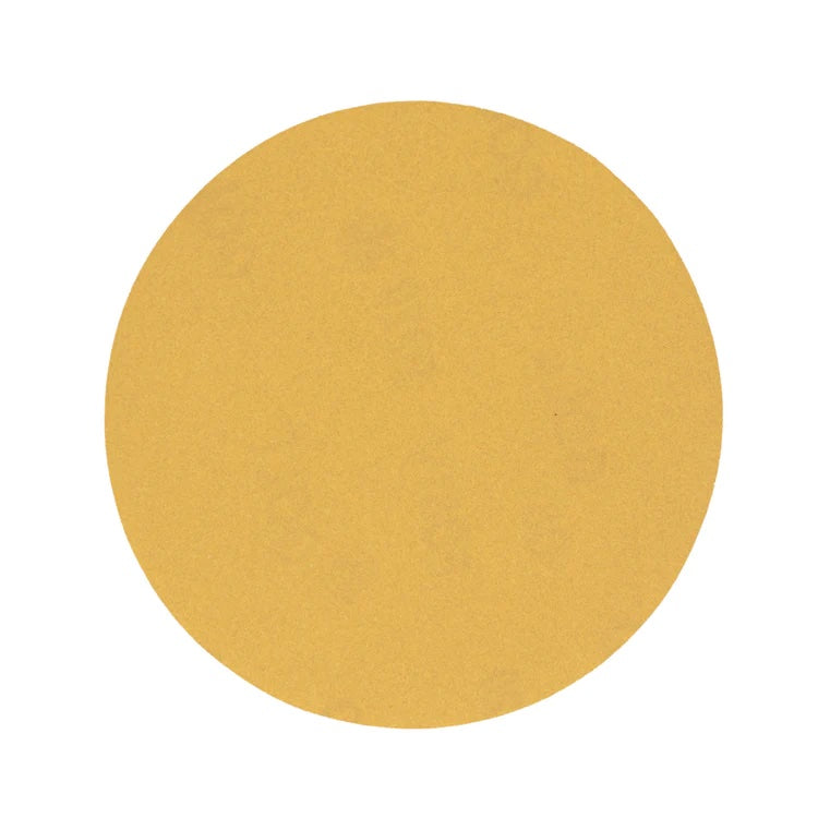 5" and 6" White/Gold Hook & Loop Aluminum Oxide Sanding Discs | Pack of 50