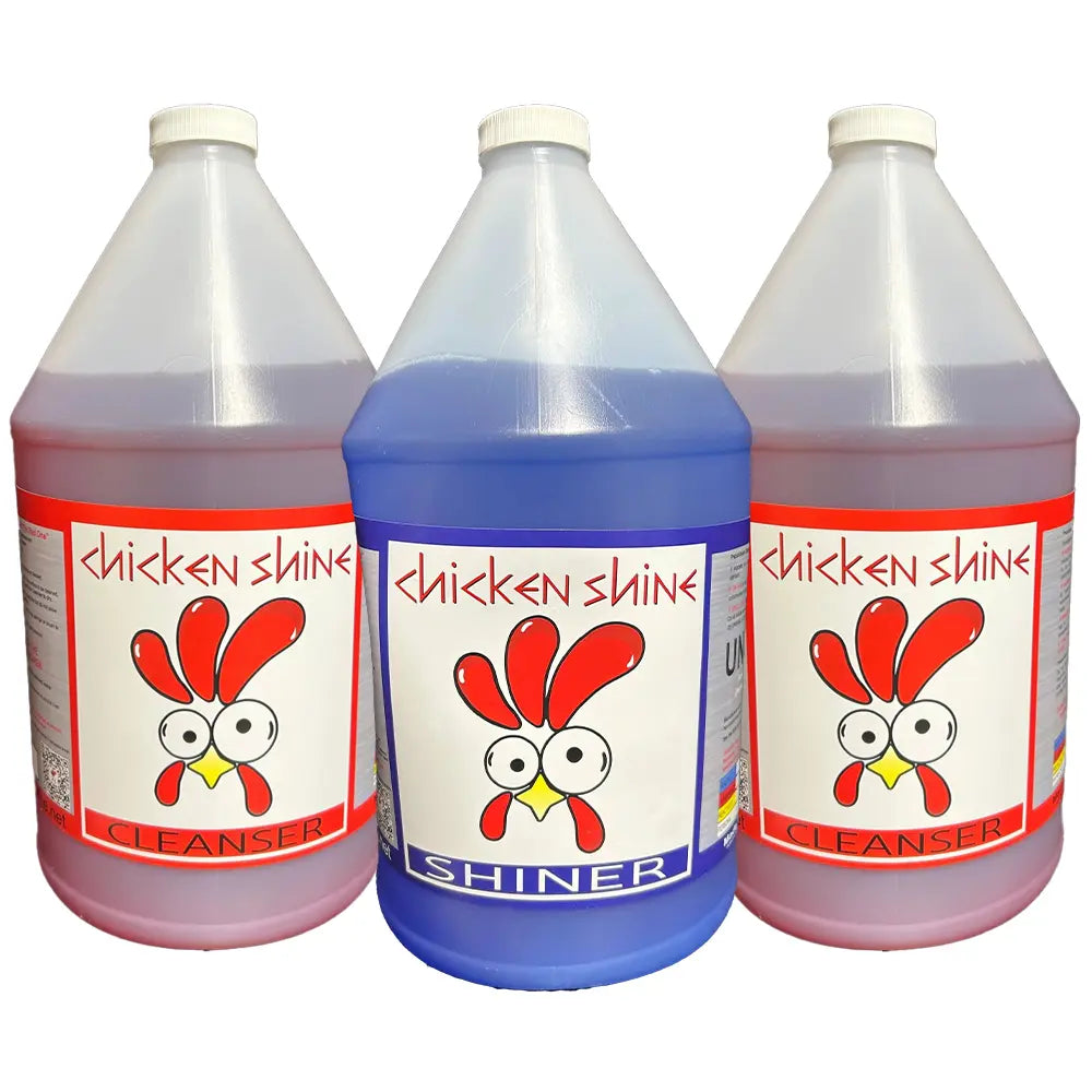 🐔 Golden Egg Deal #2 🐔: Best Value 2 Gallon Cleanser & 1 Gallon Shiner Combo Chicken Shine
