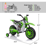 12V Electric Kids Ride On Dirt Bike with Training Wheels - Motorbike Fun for Little Riders