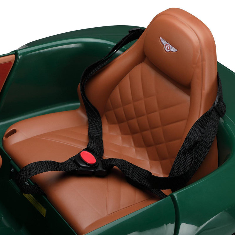 Green Bentley Kids Ride-On Car with Parental Remote Control - 12V, 2 Speed, Ages 3-6