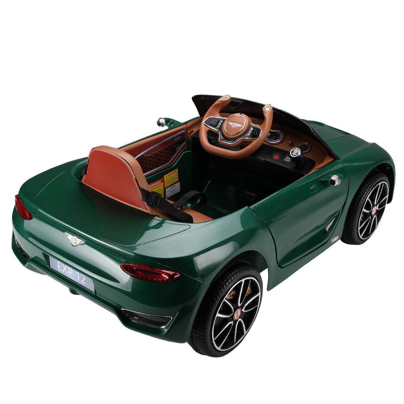 Green Bentley Kids Ride-On Car with Parental Remote Control - 12V, 2 Speed, Ages 3-6
