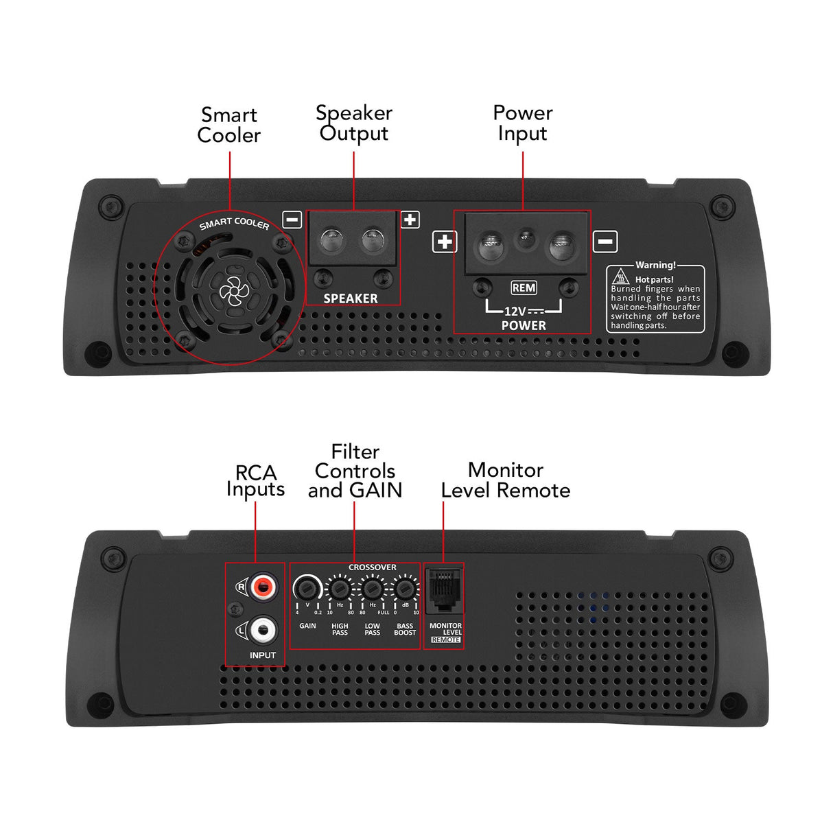 Taramps HD 2000 1 OHM + TS 400x4 2 OHM Car Audio Amplifier COMBO Taramps USA