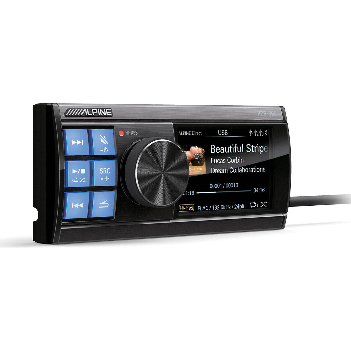 Alpine HDS-990 Status Series High-Resolution Digital Media Audio Source (Does Not Play Discs) Alpine