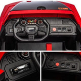 High-Powered Leather Seat Kids Ride-On Car with Four-Wheel Shock Absorbers - 24V7A 200W*2