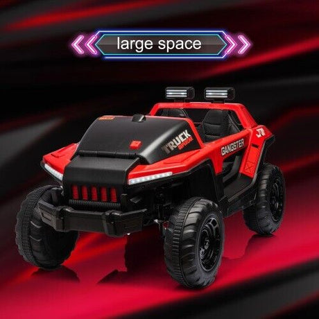 High-Powered Leather Seat Kids Ride-On Car with Four-Wheel Shock Absorbers - 24V7A 200W*2