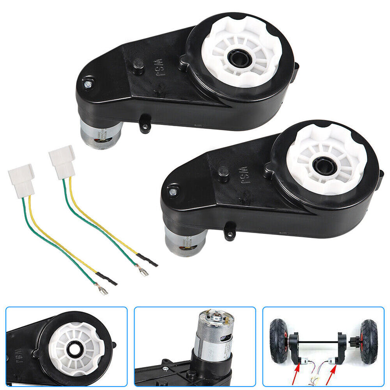 High-Speed 12V Electric Motor and Gear Box Combo for Kids' Power Wheels Ride On Toys