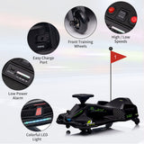 High-Speed Drift Ride-On Car for Kids with Music and LED Lights - 24V
