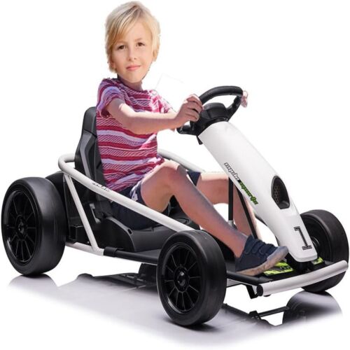 High-Speed Drifting Go Kart for Kids 8-12 Years - 24V Electric Ride-On with 8MPH Top Speed and Adjustable 14.3 Seat