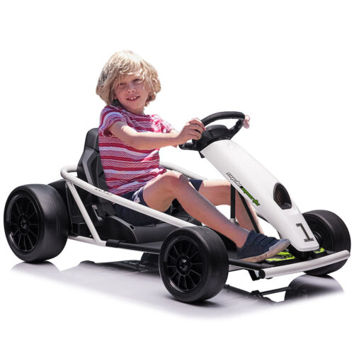 High Speed Drifting Go Kart for Kids with Slow Start Function - 8MPH, 300WX2