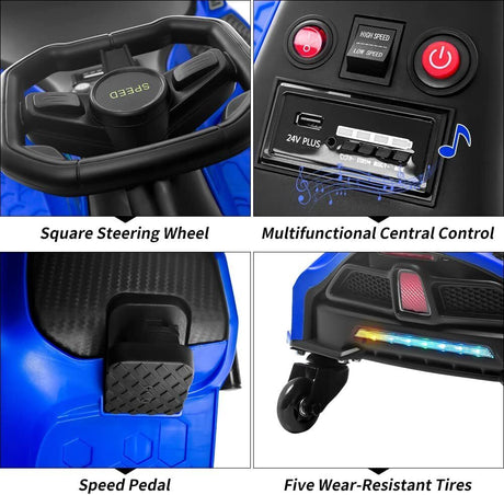 High-Speed Electric Drift Car for Kids - 24V Ride-On Drifting Cart